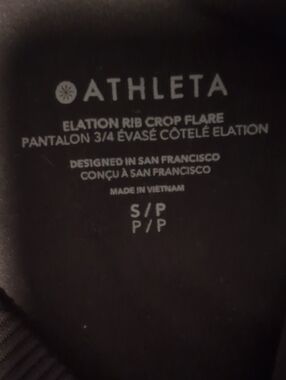 Athleta Elation Rib Crop Flare - Black